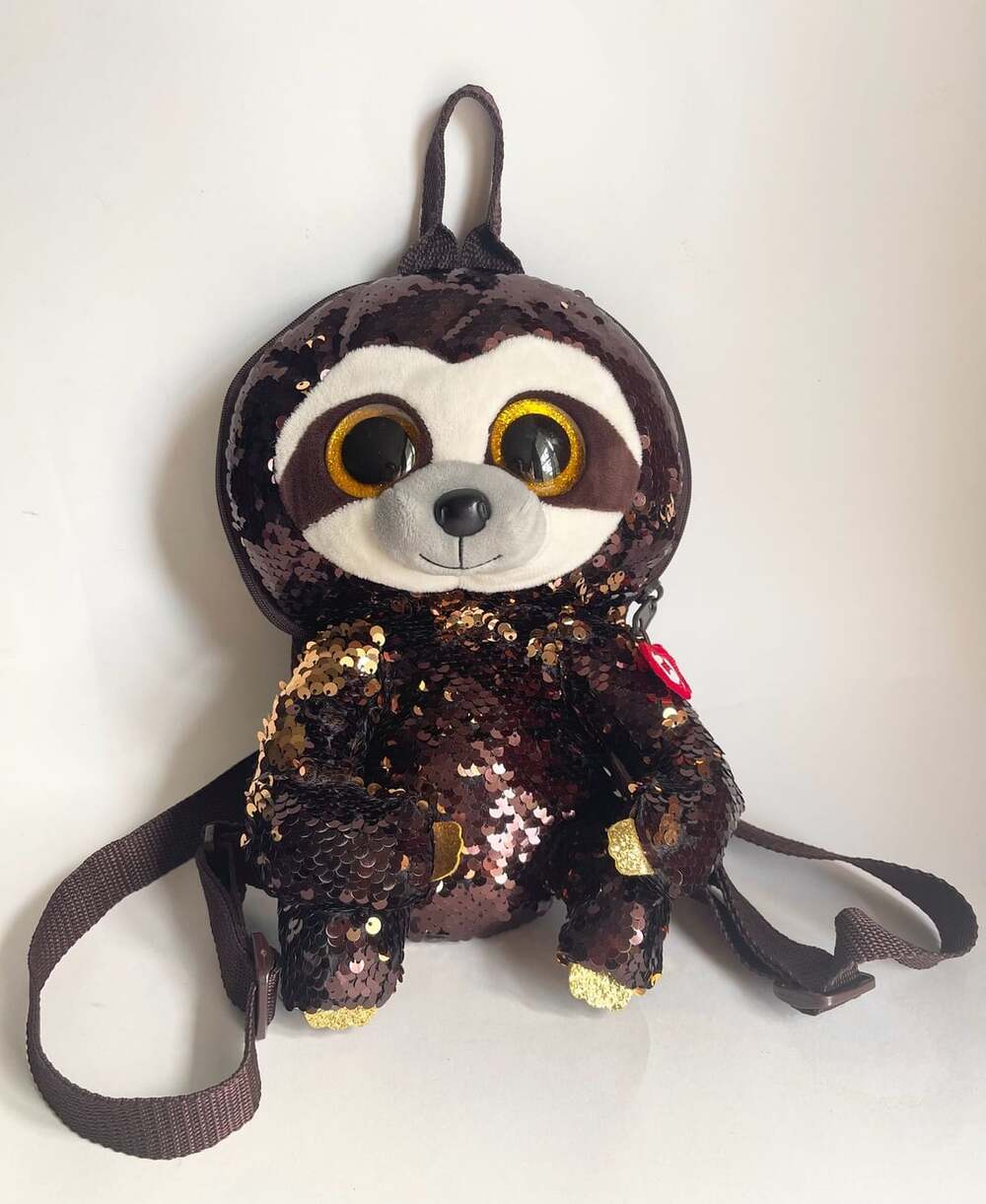TY Fashion Flippy Sequin Backpack - Dangler the Sloth (13 inch)
